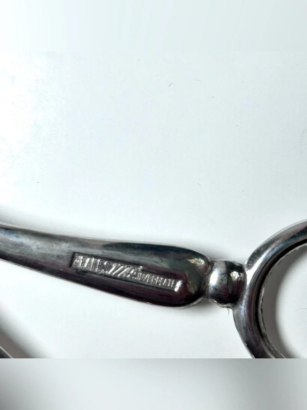 Silver Plated Salad Tongs Scissor Style Zinc Silver Plate Set of Two